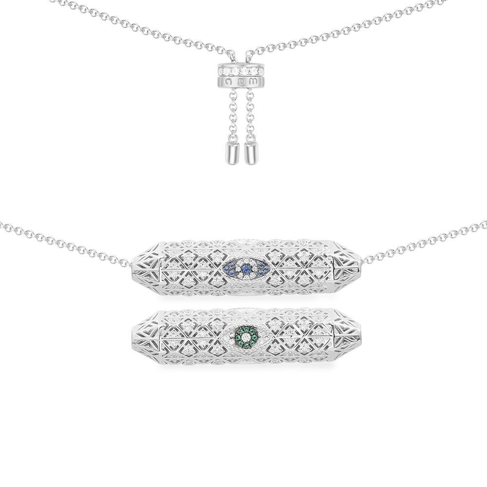 Evil Eye Spinner Necklace - Picture 3 of 15